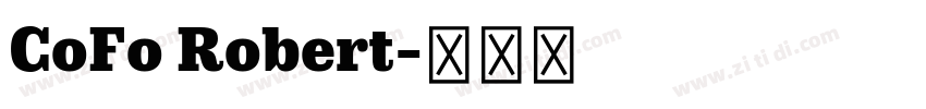CoFo Robert字体转换